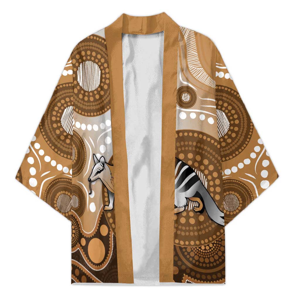 Numbat Australia Kimono Myrmecobius Fasciatus Indigenous Art - Aussie Hoodie
