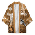 Numbat Australia Kimono Myrmecobius Fasciatus Indigenous Art - Aussie Hoodie