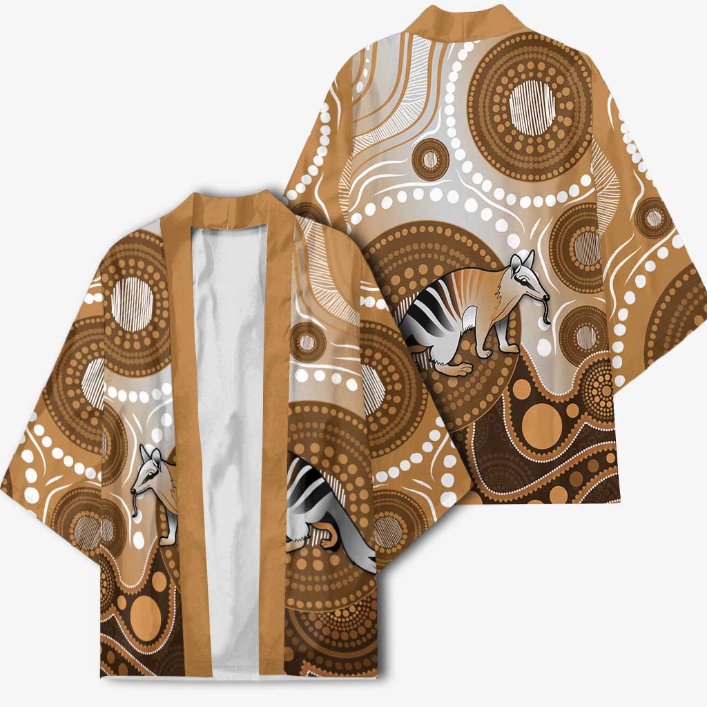 Numbat Australia Kimono Myrmecobius Fasciatus Indigenous Art - Aussie Hoodie