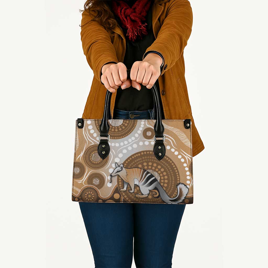 Numbat Australia Leather Bag Myrmecobius Fasciatus Indigenous Art - Aussie Hoodie
