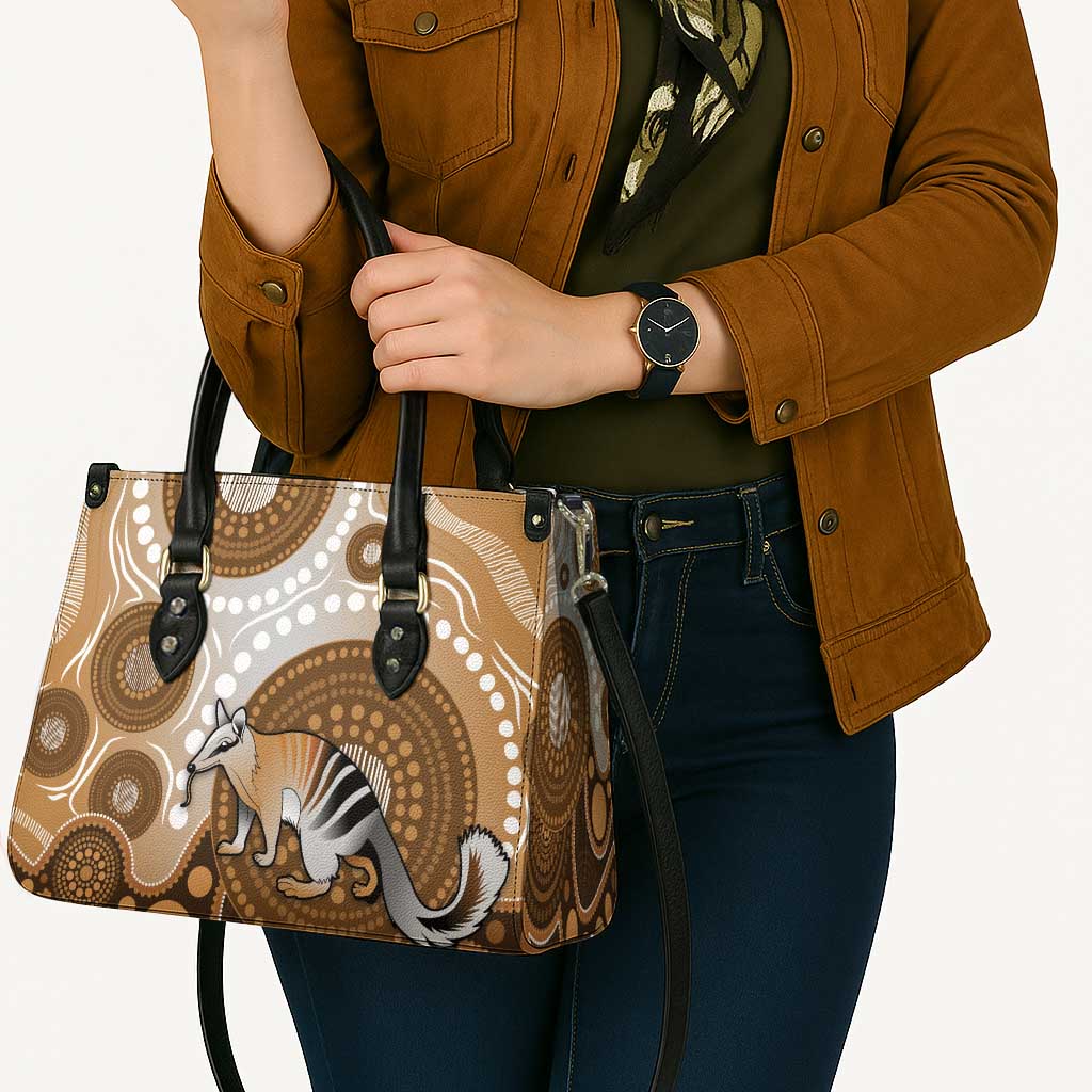 Numbat Australia Leather Bag Myrmecobius Fasciatus Indigenous Art - Aussie Hoodie