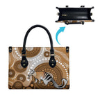 Numbat Australia Leather Bag Myrmecobius Fasciatus Indigenous Art - Aussie Hoodie