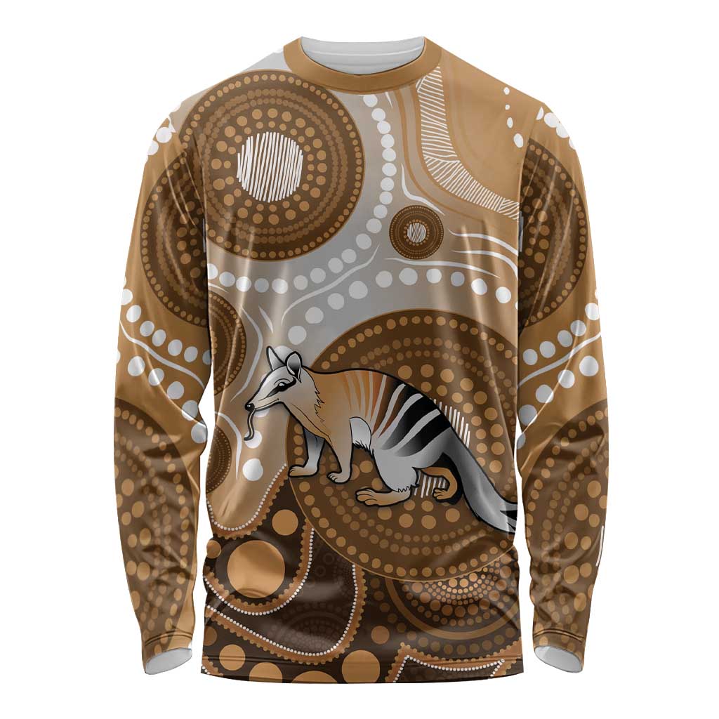 Numbat Australia Long Sleeve Shirt Myrmecobius Fasciatus Indigenous Art - Aussie Hoodie