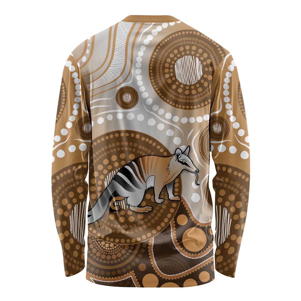 Numbat Australia Long Sleeve Shirt Myrmecobius Fasciatus Indigenous Art - Aussie Hoodie