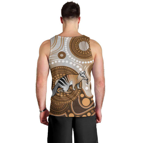 Numbat Australia Men Tank Top Myrmecobius Fasciatus Indigenous Art - Aussie Hoodie