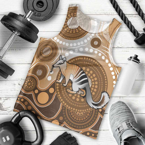 Numbat Australia Men Tank Top Myrmecobius Fasciatus Indigenous Art - Aussie Hoodie