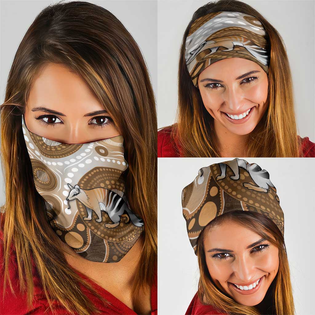 Numbat Australia Neck Gaiter Myrmecobius Fasciatus Indigenous Art - Aussie Hoodie