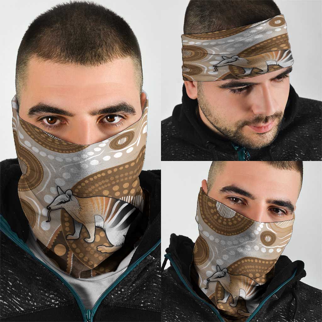 Numbat Australia Neck Gaiter Myrmecobius Fasciatus Indigenous Art - Aussie Hoodie