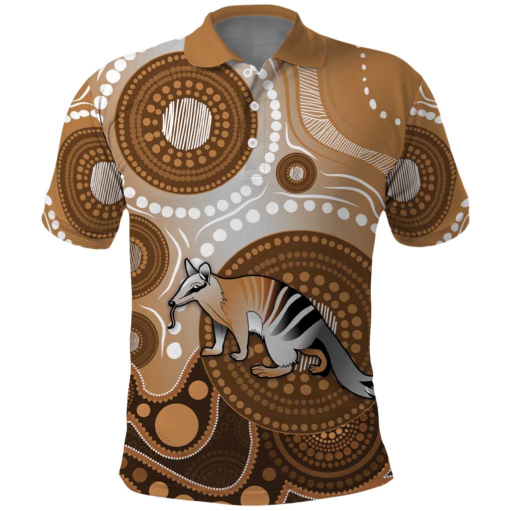 Numbat Australia Polo Shirt Myrmecobius Fasciatus Indigenous Art - Aussie Hoodie