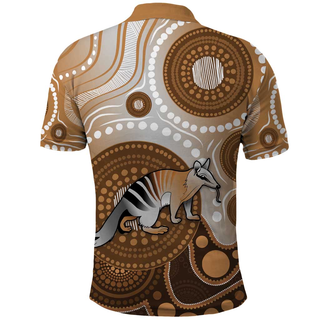 Numbat Australia Polo Shirt Myrmecobius Fasciatus Indigenous Art - Aussie Hoodie