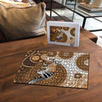 Numbat Australia Puzzle Myrmecobius Fasciatus Indigenous Art - Aussie Hoodie