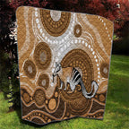 Numbat Australia Quilt Myrmecobius Fasciatus Indigenous Art - Aussie Hoodie