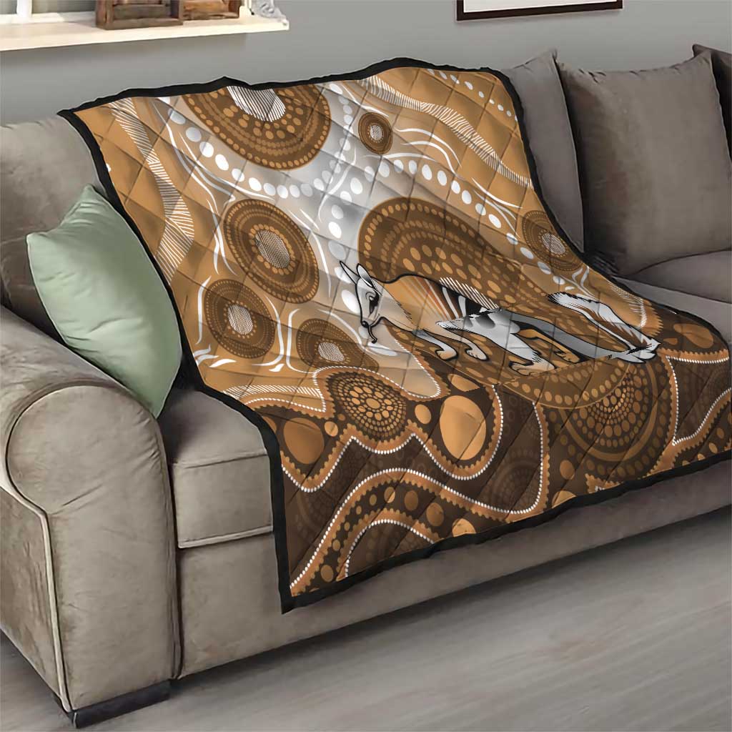Numbat Australia Quilt Myrmecobius Fasciatus Indigenous Art - Aussie Hoodie
