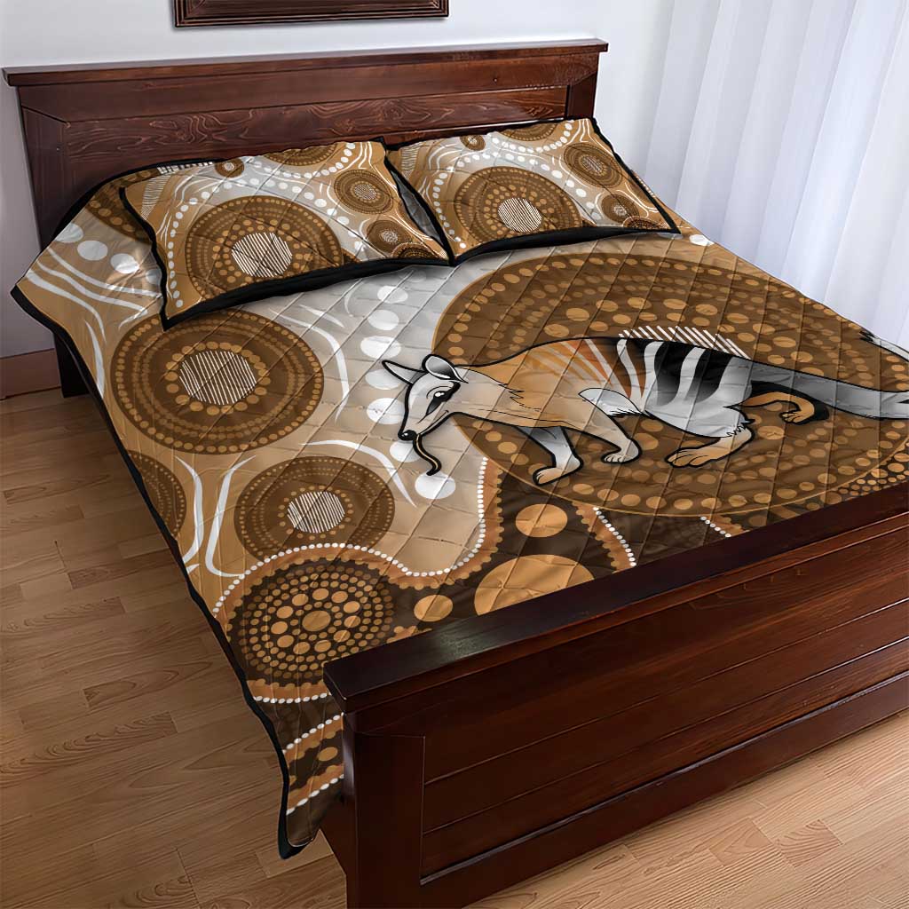 Numbat Australia Quilt Bed Set Myrmecobius Fasciatus Indigenous Art - Aussie Hoodie