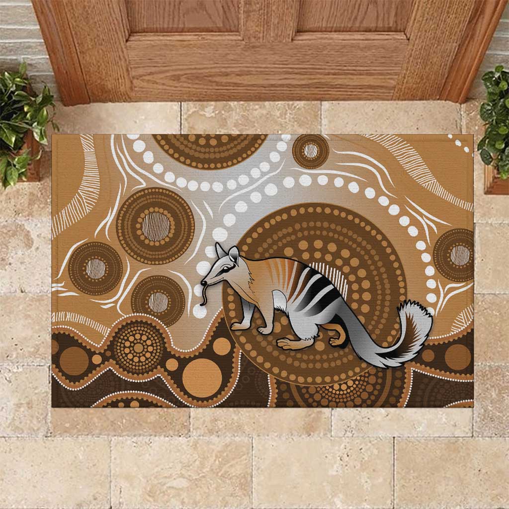Numbat Australia Rubber Doormat Myrmecobius Fasciatus Indigenous Art - Aussie Hoodie