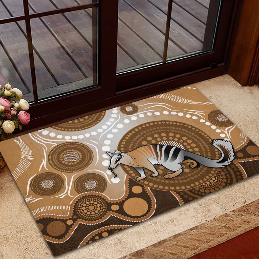 Numbat Australia Rubber Doormat Myrmecobius Fasciatus Indigenous Art - Aussie Hoodie