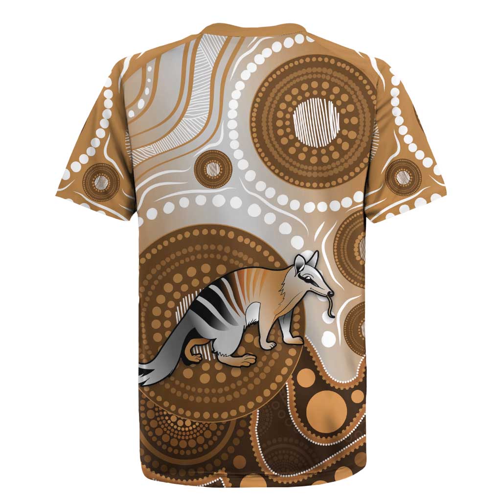 Numbat Australia Rugby Jersey Myrmecobius Fasciatus Indigenous Art - Aussie Hoodie