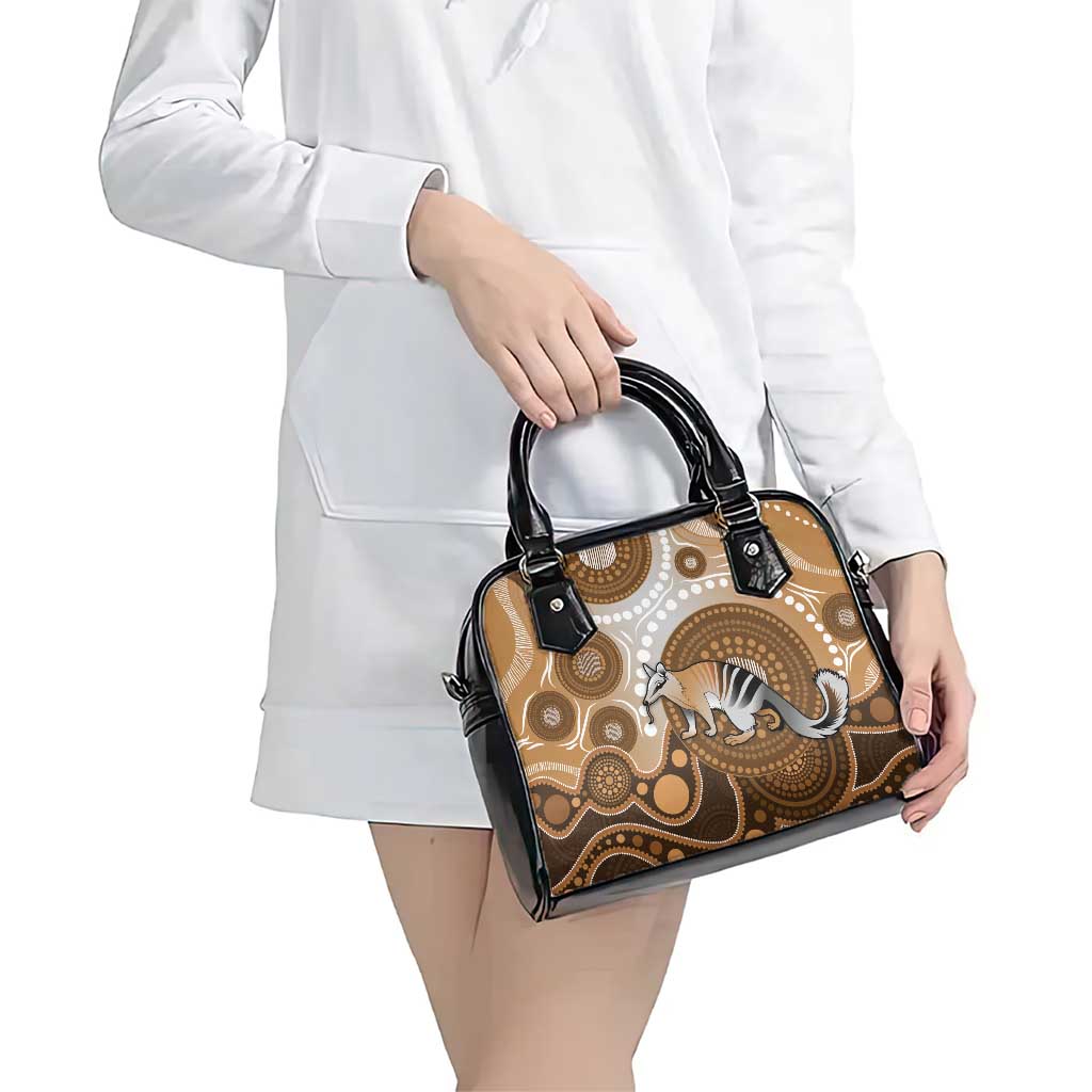 Numbat Australia Shoulder Handbag Myrmecobius Fasciatus Indigenous Art - Aussie Hoodie