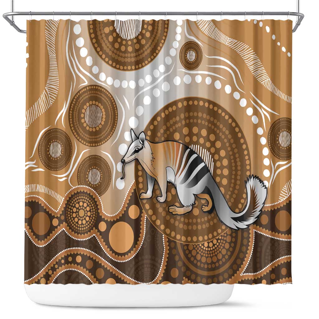Numbat Australia Shower Curtain Myrmecobius Fasciatus Indigenous Art - Aussie Hoodie