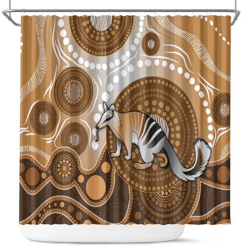 Numbat Australia Shower Curtain Myrmecobius Fasciatus Indigenous Art - Aussie Hoodie
