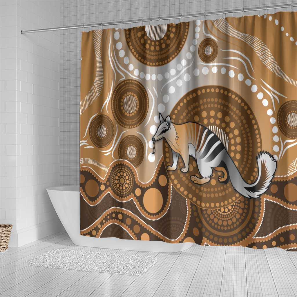 Numbat Australia Shower Curtain Myrmecobius Fasciatus Indigenous Art - Aussie Hoodie