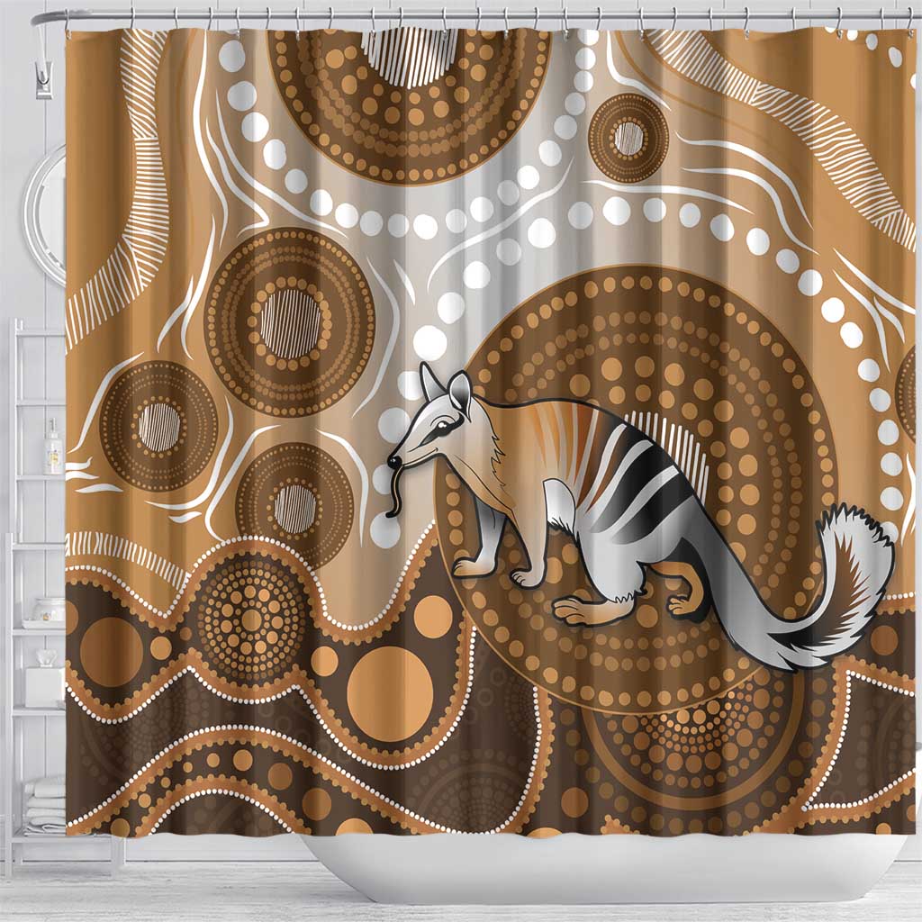 Numbat Australia Shower Curtain Myrmecobius Fasciatus Indigenous Art - Aussie Hoodie
