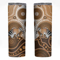 Numbat Australia Skinny Tumbler Myrmecobius Fasciatus Indigenous Art - Aussie Hoodie