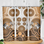 Numbat Australia Skinny Tumbler Myrmecobius Fasciatus Indigenous Art - Aussie Hoodie