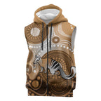Numbat Australia Sleeveless Zip Hoodie Myrmecobius Fasciatus Indigenous Art LT14