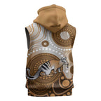Numbat Australia Sleeveless Zip Hoodie Myrmecobius Fasciatus Indigenous Art LT14