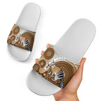 Numbat Australia Slide Sandals Myrmecobius Fasciatus Indigenous Art - Aussie Hoodie