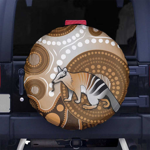 Numbat Australia Spare Tire Cover Myrmecobius Fasciatus Indigenous Art - Aussie Hoodie