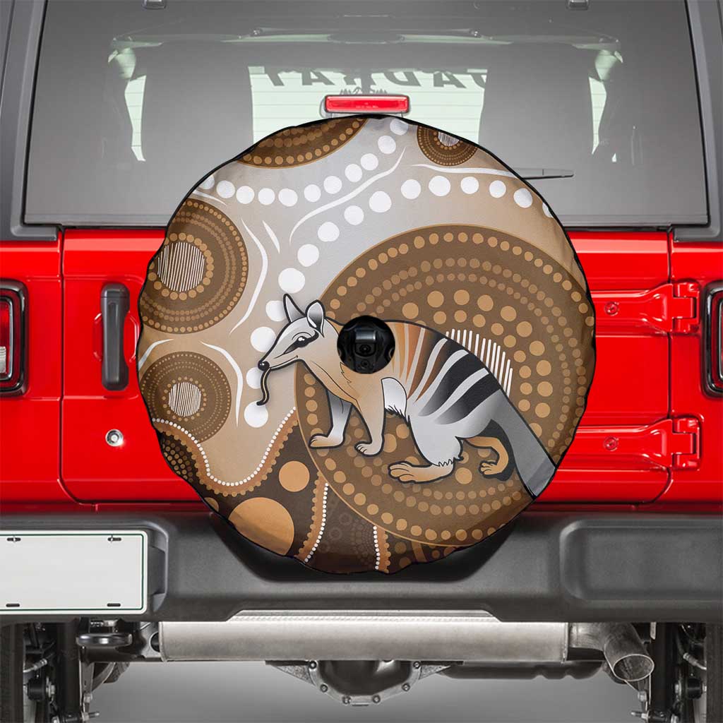 Numbat Australia Spare Tire Cover Myrmecobius Fasciatus Indigenous Art - Aussie Hoodie
