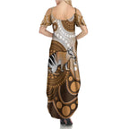 Numbat Australia Summer Maxi Dress Myrmecobius Fasciatus Indigenous Art - Aussie Hoodie