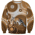 Numbat Australia Sweatshirt Myrmecobius Fasciatus Indigenous Art - Aussie Hoodie