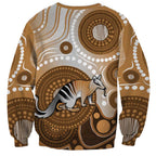 Numbat Australia Sweatshirt Myrmecobius Fasciatus Indigenous Art - Aussie Hoodie