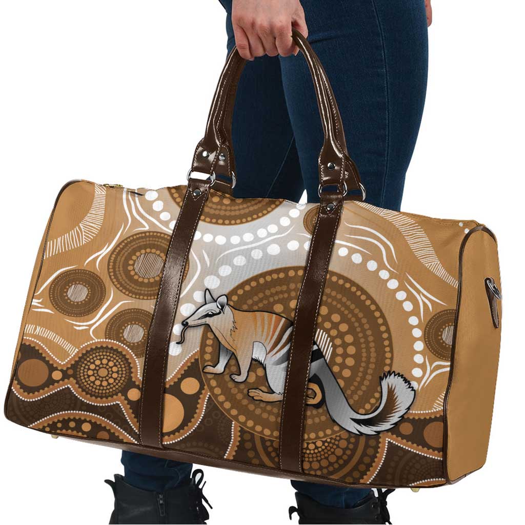 Numbat Australia Travel Bag Myrmecobius Fasciatus Indigenous Art - Aussie Hoodie