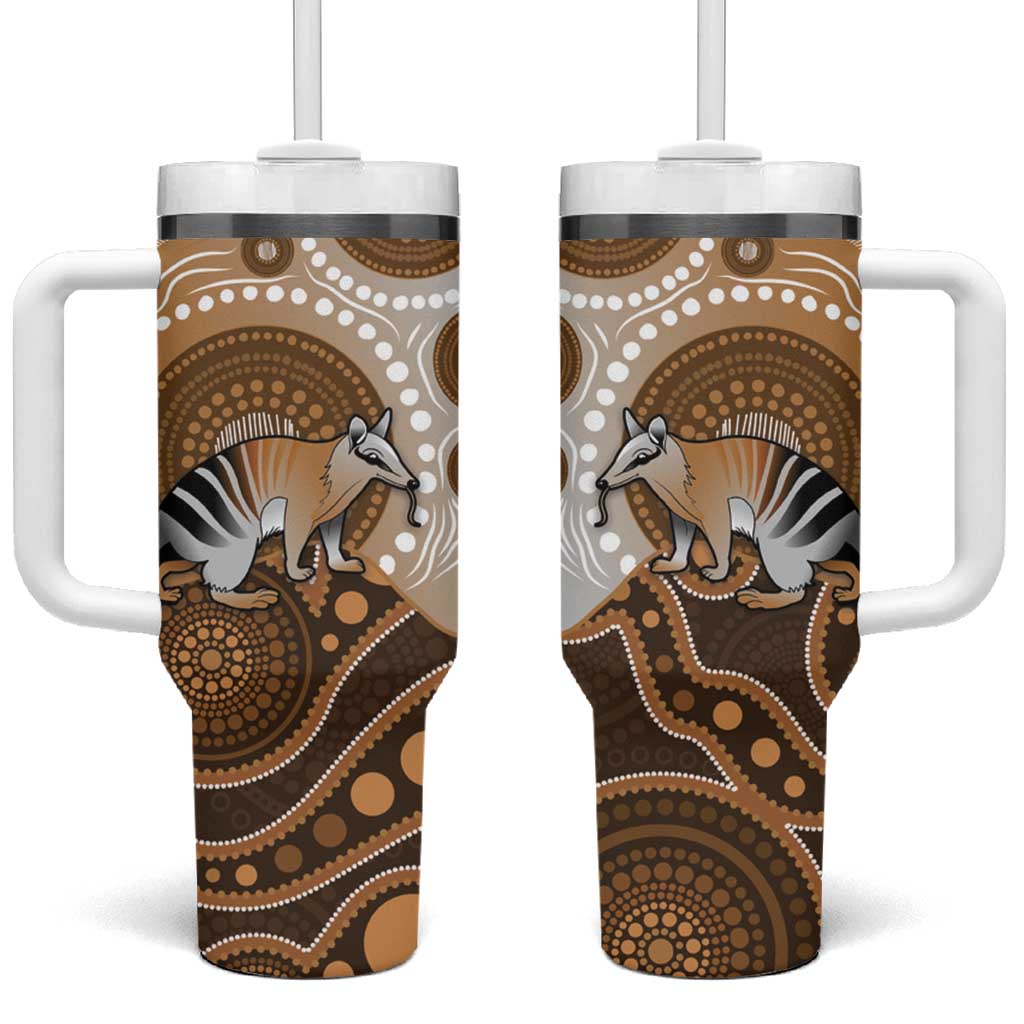 Numbat Australia Tumbler With Handle Myrmecobius Fasciatus Indigenous Art - Aussie Hoodie