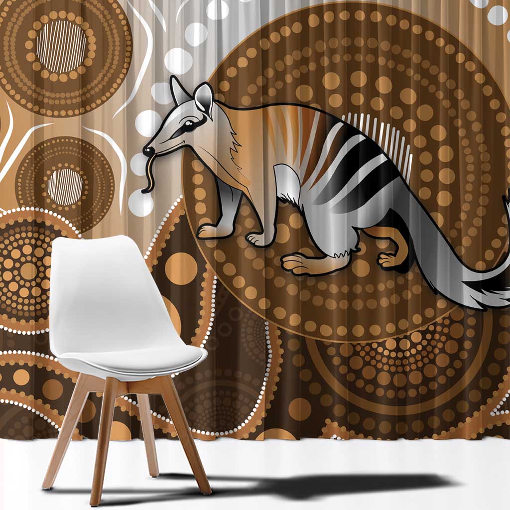 Numbat Australia Window Curtain Myrmecobius Fasciatus Indigenous Art - Aussie Hoodie