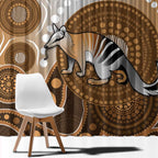 Numbat Australia Window Curtain Myrmecobius Fasciatus Indigenous Art - Aussie Hoodie