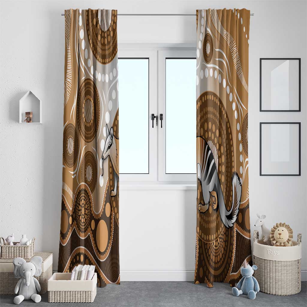 Numbat Australia Window Curtain Myrmecobius Fasciatus Indigenous Art - Aussie Hoodie