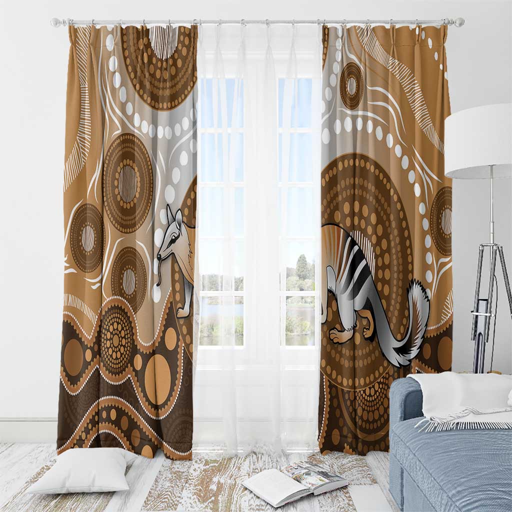 Numbat Australia Window Curtain Myrmecobius Fasciatus Indigenous Art - Aussie Hoodie