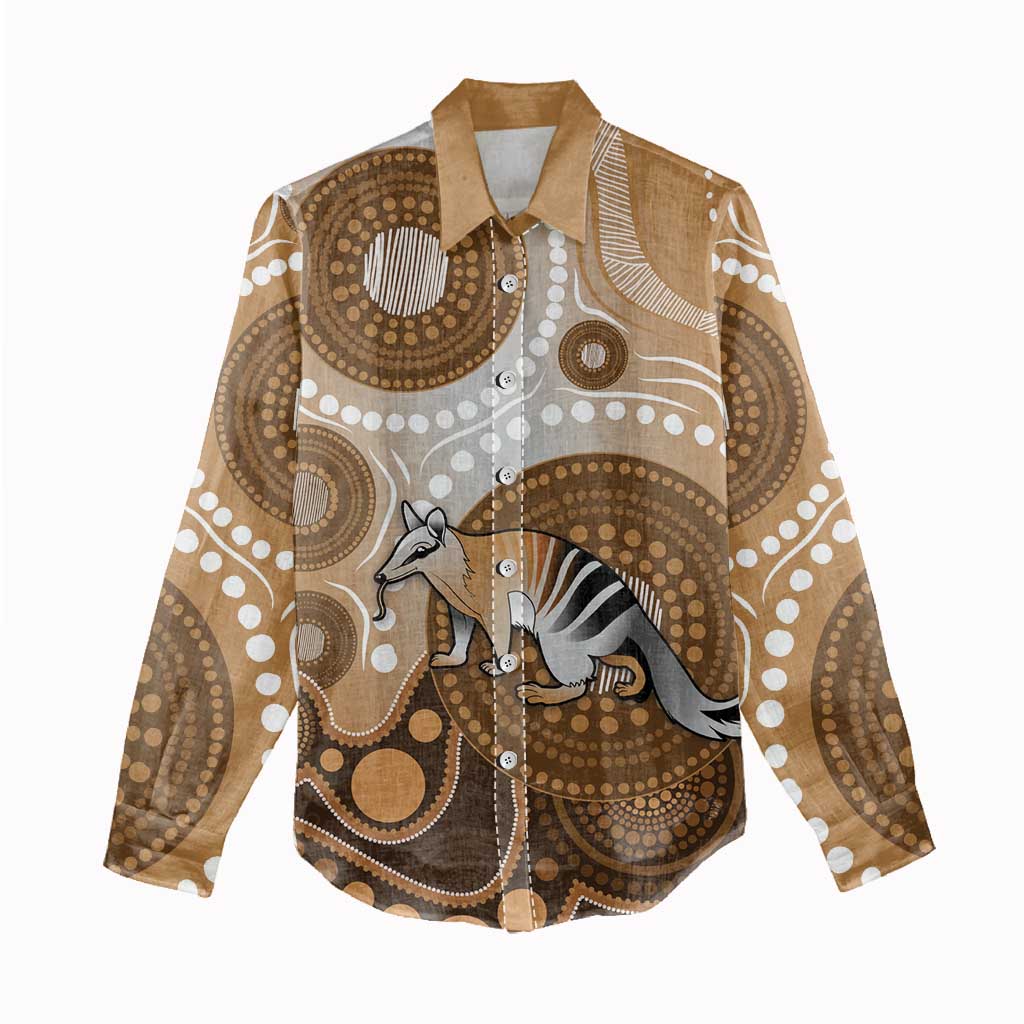 Numbat Australia Women Casual Shirt Myrmecobius Fasciatus Indigenous Art - Aussie Hoodie
