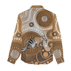 Numbat Australia Women Casual Shirt Myrmecobius Fasciatus Indigenous Art - Aussie Hoodie