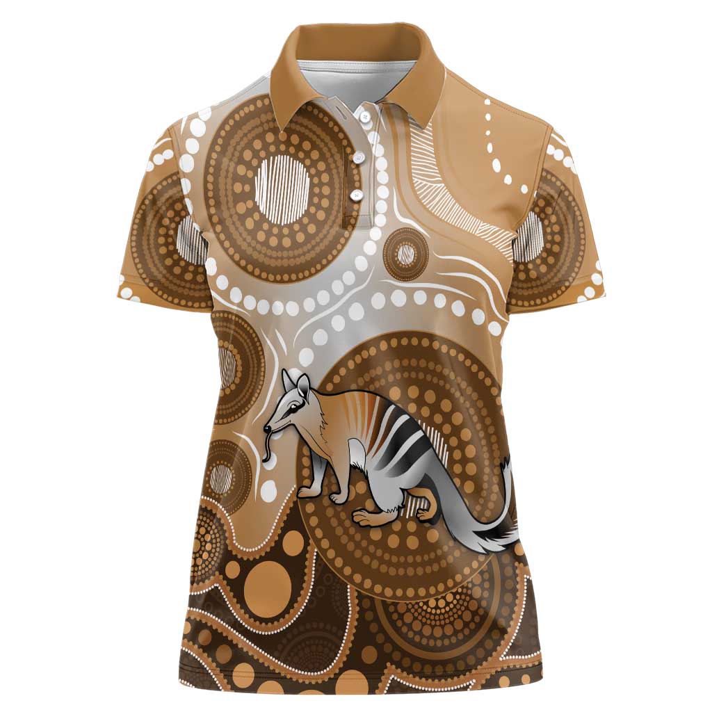 Numbat Australia Women Polo Shirt Myrmecobius Fasciatus Indigenous Art - Aussie Hoodie