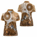 Numbat Australia Women Polo Shirt Myrmecobius Fasciatus Indigenous Art - Aussie Hoodie
