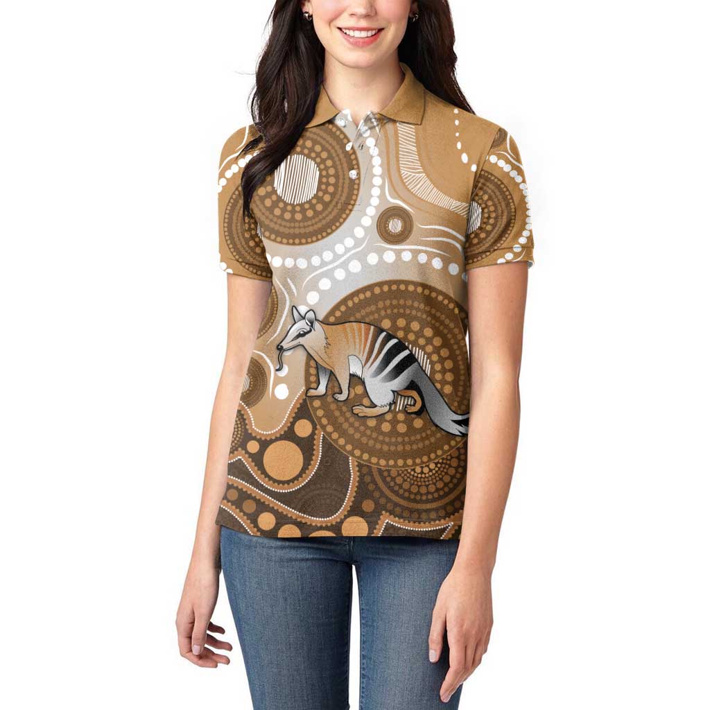 Numbat Australia Women Polo Shirt Myrmecobius Fasciatus Indigenous Art - Aussie Hoodie