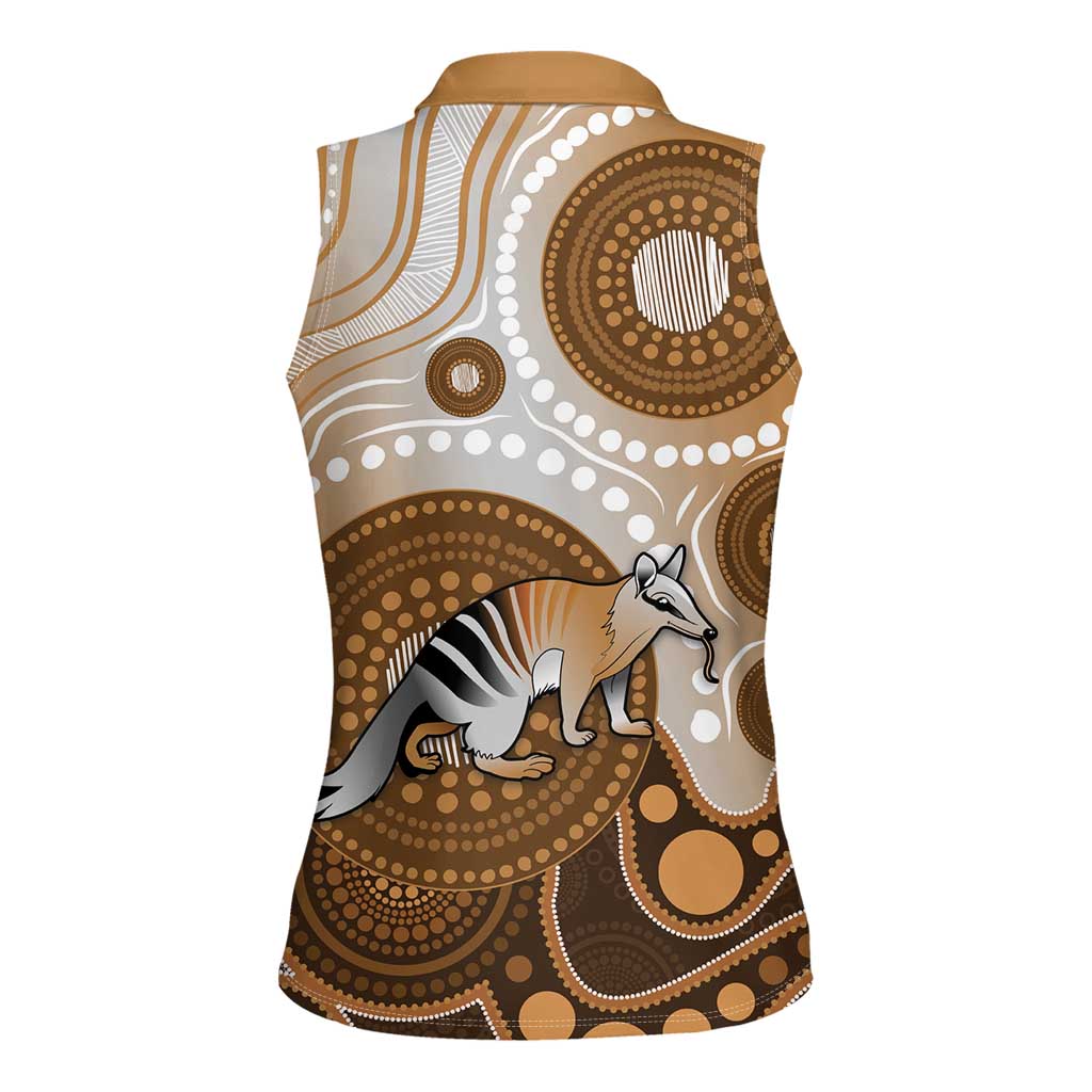 Numbat Australia Women Sleeveless Polo Shirt Myrmecobius Fasciatus Indigenous Art - Aussie Hoodie