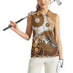 Numbat Australia Women Sleeveless Polo Shirt Myrmecobius Fasciatus Indigenous Art - Aussie Hoodie