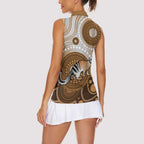 Numbat Australia Women Sleeveless Polo Shirt Myrmecobius Fasciatus Indigenous Art - Aussie Hoodie